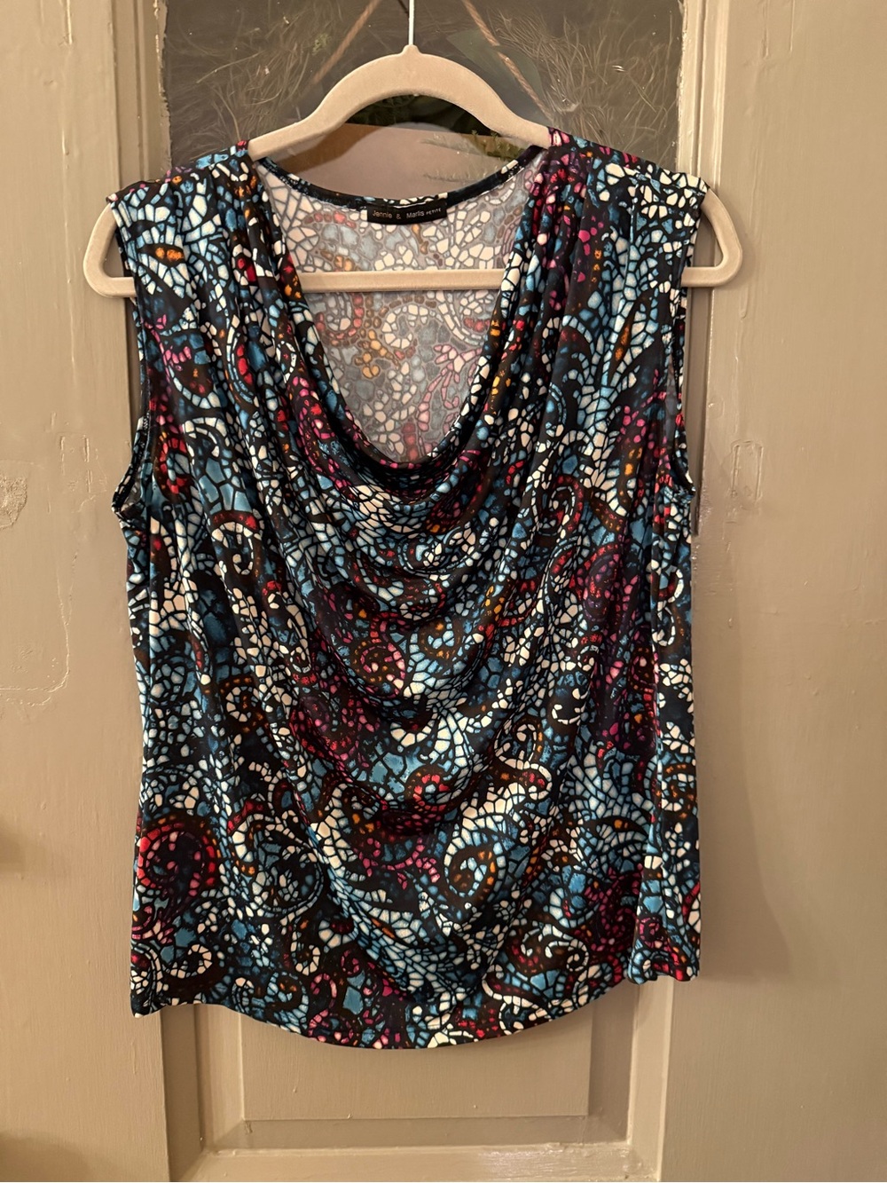 Cowl Neck Printed Camisole in Multi Color